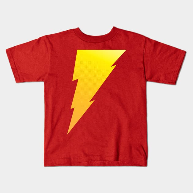 Shazam! - halftone Kids T-Shirt by DuncanMaclean